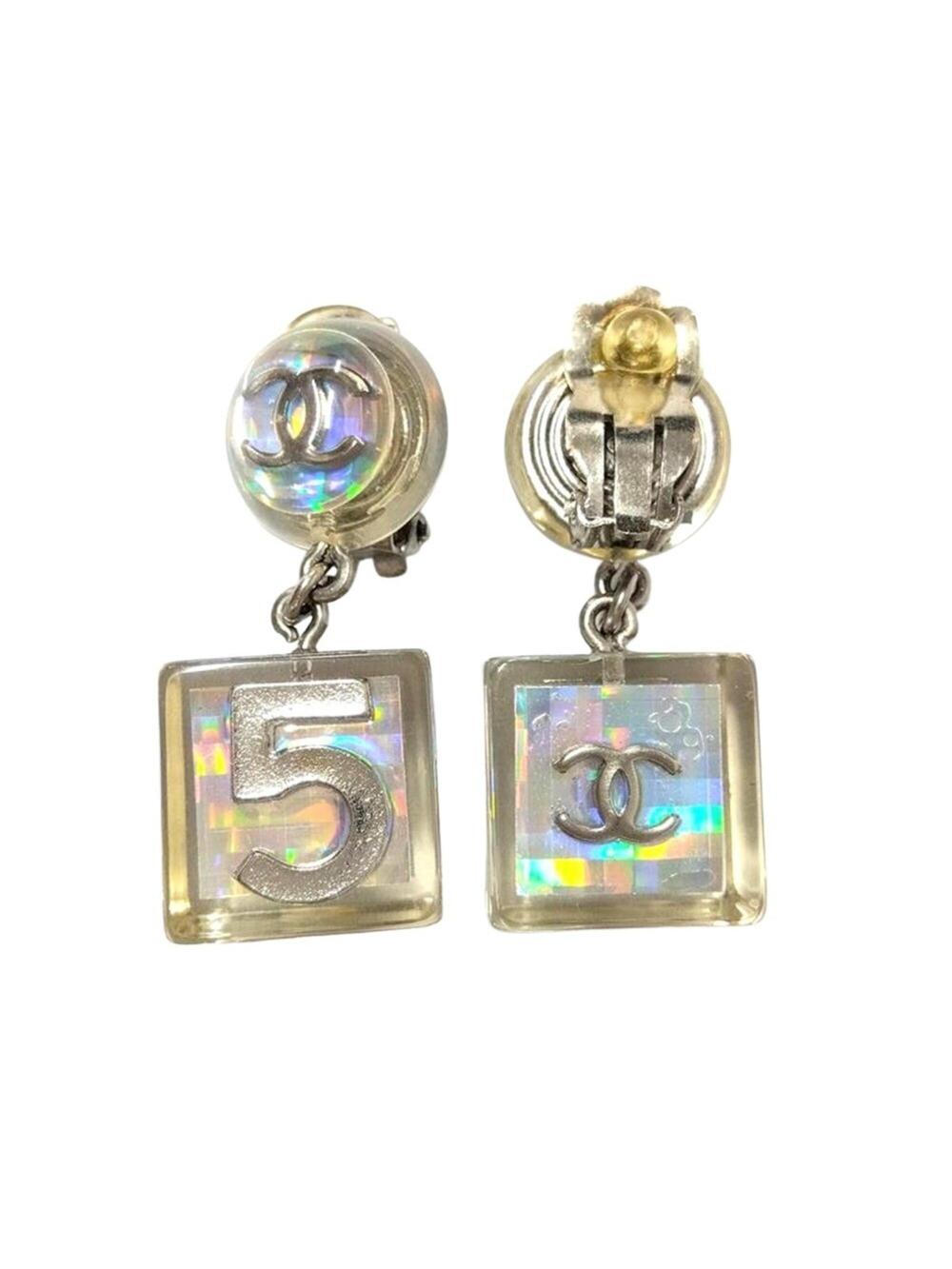 Chanel Cc Logo Clip-On Earrings #357892C75B